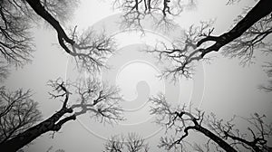 Forest Canopy Web Background - Serene Treescape for Website Design photo