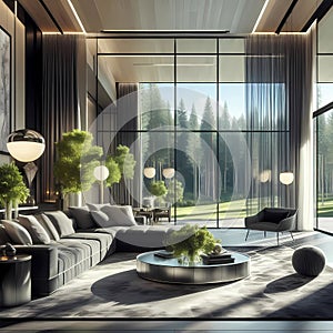 forest classy grey living room