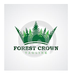 Forest crown logo design