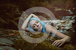 Forest dryad sleeping peacefully