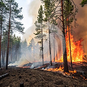 Forest Fire in Nature