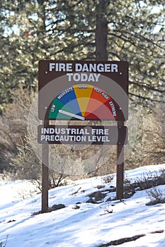 Forest Fire Sign Low Danger