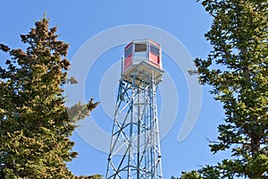 Forest fire watch tower steel lookout structure