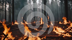 Forest fires. Climate change, ecology, world, environmental problems.
