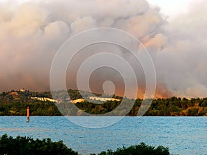 Forest fires in Provence, near Avignon, July 14, 2022