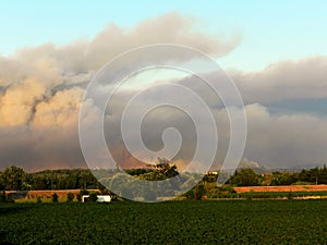 Forest fires in Provence, near Avignon, July 14, 2022