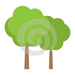 Forest flat icon, Travel and nature