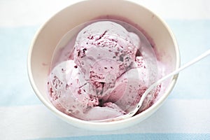 Forest fruit, raspberry, blackberry, blueberry ice cream