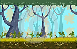 Forest Game Background for game assets.