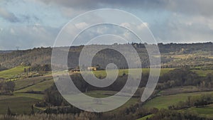 Forest hill Tuscany rural landscape countryside in Italy