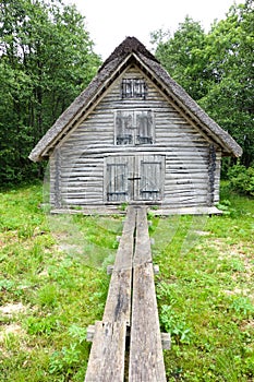 Forest hut for hikers