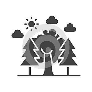 Forest icon vector image.