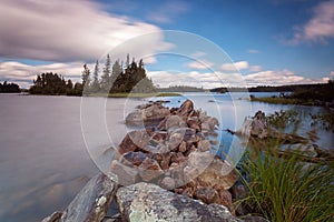 Forest lake in Algonquin Provincial Park, Ontario, Canada