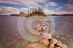 Forest lake in Algonquin Provincial Park, Ontario, Canada