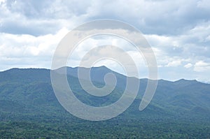 Forest landscape at Huai Kha Khaeng Wildlife Sanctuary, Thailand photo