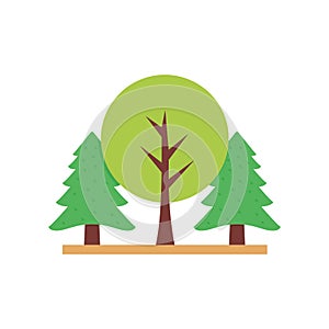 Forest Line Style vector icon which can easily modify or edit