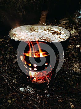 Forest Lunch, Porridge, Camping, Outdoor, Hike