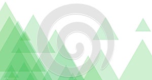 Forest made by green triangles, abstract background