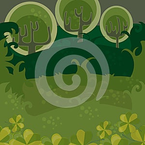 Forest of magic trees. seamless Vector