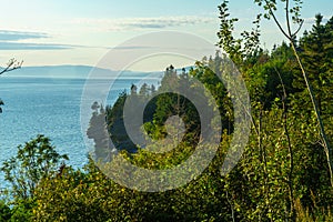 Forest and ocean in the south sector of Forillon National Park