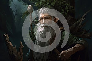 Forest old druid. Generate Ai