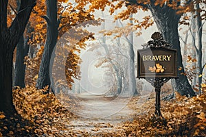 Forest Path with Brav Plaque