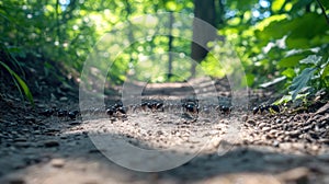 Ants on a Forest Path