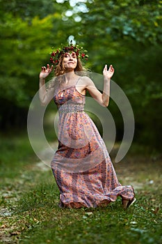Forest queen with hawthorn tiara