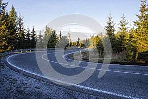 Forest road in High Tatras mountain, Slovakia