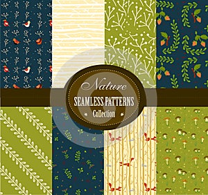 Forest seamless patterns