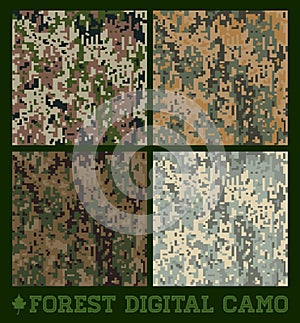 Forest - Seamless vector digital Camo