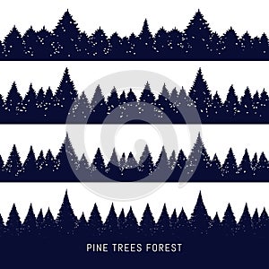 Forest silhouette background