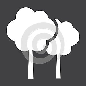 Forest solid icon, Travel and nature