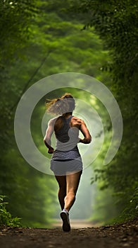 Forest Sprint - Capturing the Runner\'s Willpower Amidst Nature