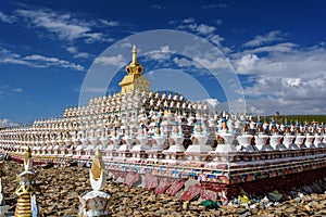 Forest of stupa at Yaqing buddha college