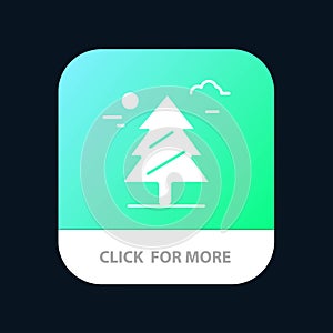 Forest, Tree, Weald, Canada Mobile App Button. Android and IOS Glyph Version