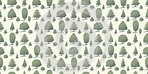 Forest trees as seamless background