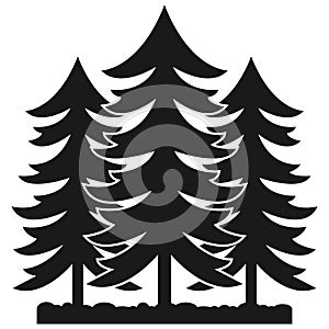Forest vector epsHand drawn, Crafteroks, svg, free, free svg file, eps, dxf, vector, logo, silhouette, icon, instant download, dig photo