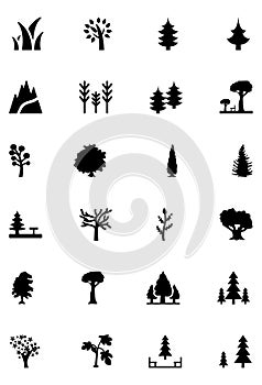 Forest Vector Solid Icons 1