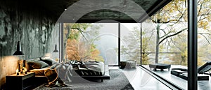 Forest View Modern Bedroom