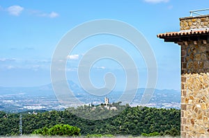 Forest view from the top of Tibidabo mountain