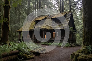 Forester lodge forest. Generate Ai