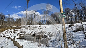 Forestry - Logging exploitation - Forest road - Water pollution snow melt