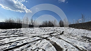 Forestry - Logging exploitation - Forest road - Water pollution snow melt