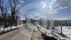 Forestry - Logging exploitation - Forest road - Water pollution snow melt