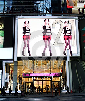 Forever 21, Times Square retail store NYC.