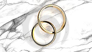 Forever together wedding rings, symbol of love, honesty and eternal relationships