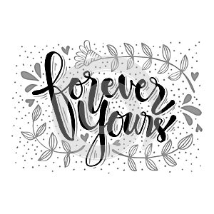 Forever Yours quote design.