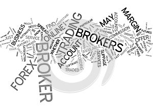 Forex Brokers Text Background Word Cloud Concept