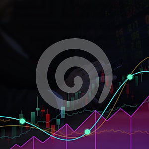 Forex candle stick exchange on black